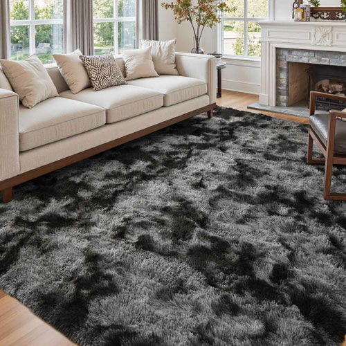 Dark Grey 6x9 Shag Area Rug – Ultra Soft Fluffy